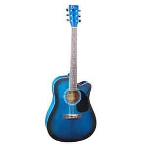 DevMusical DV40C Blue 40 Inch Mahogany Wood Acoustic Guitar